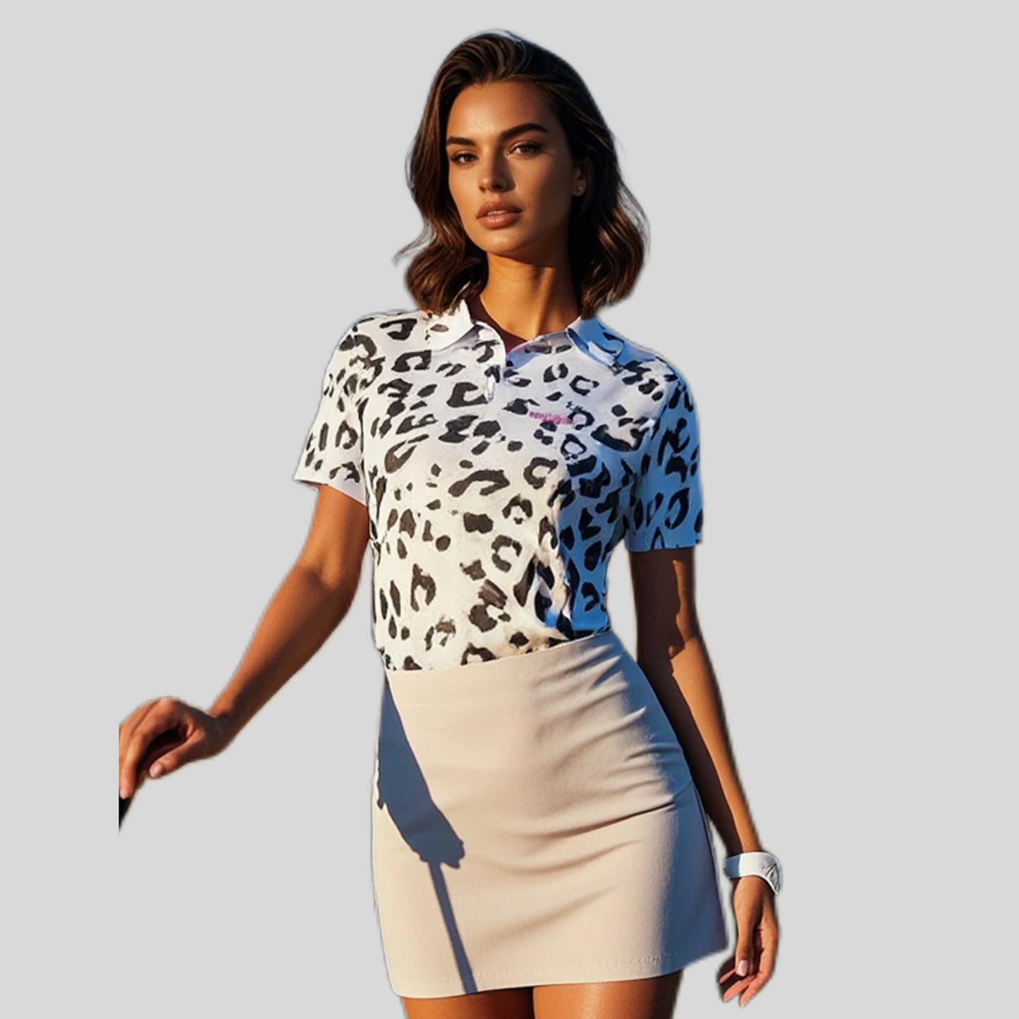 Snow Leopard Women’s Golf Polo – Stylish, Moisture-Wicking, Breathable Ladies Golf Shirt | Unanimous Golf
