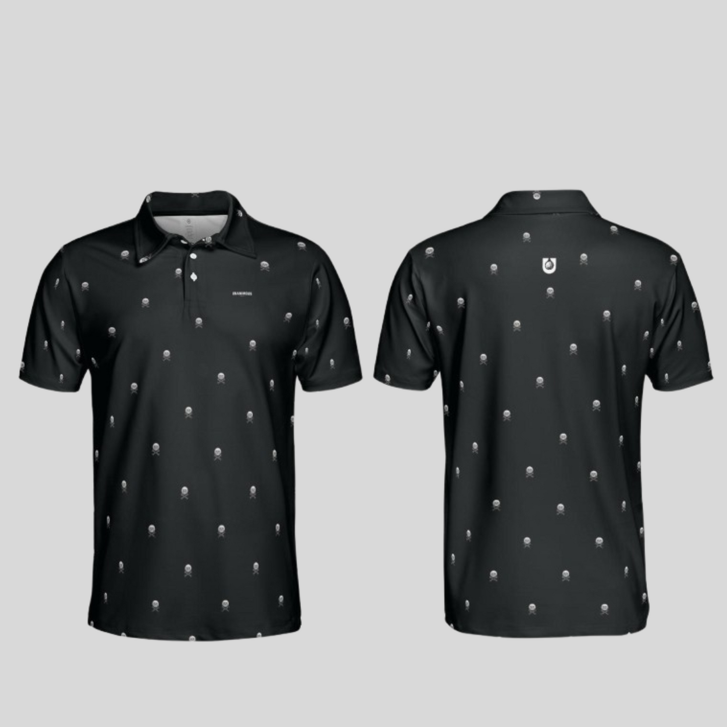 Skull Golf Polo for Men | Moisture-Wicking Performance Golf Shirt | Lightweight Breathable Polo for Golfers | Unanimous Golf Apparel
