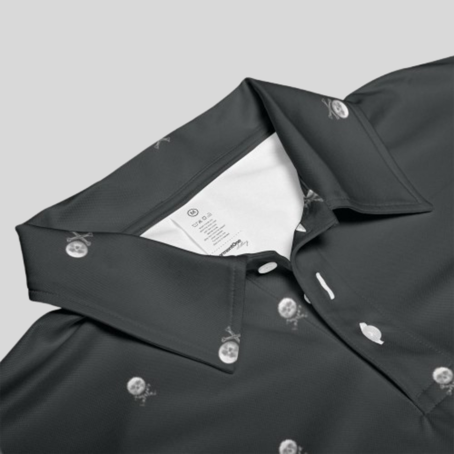 Skull Golf Polo for Men | Moisture-Wicking Performance Golf Shirt | Lightweight Breathable Polo for Golfers | Unanimous Golf Apparel