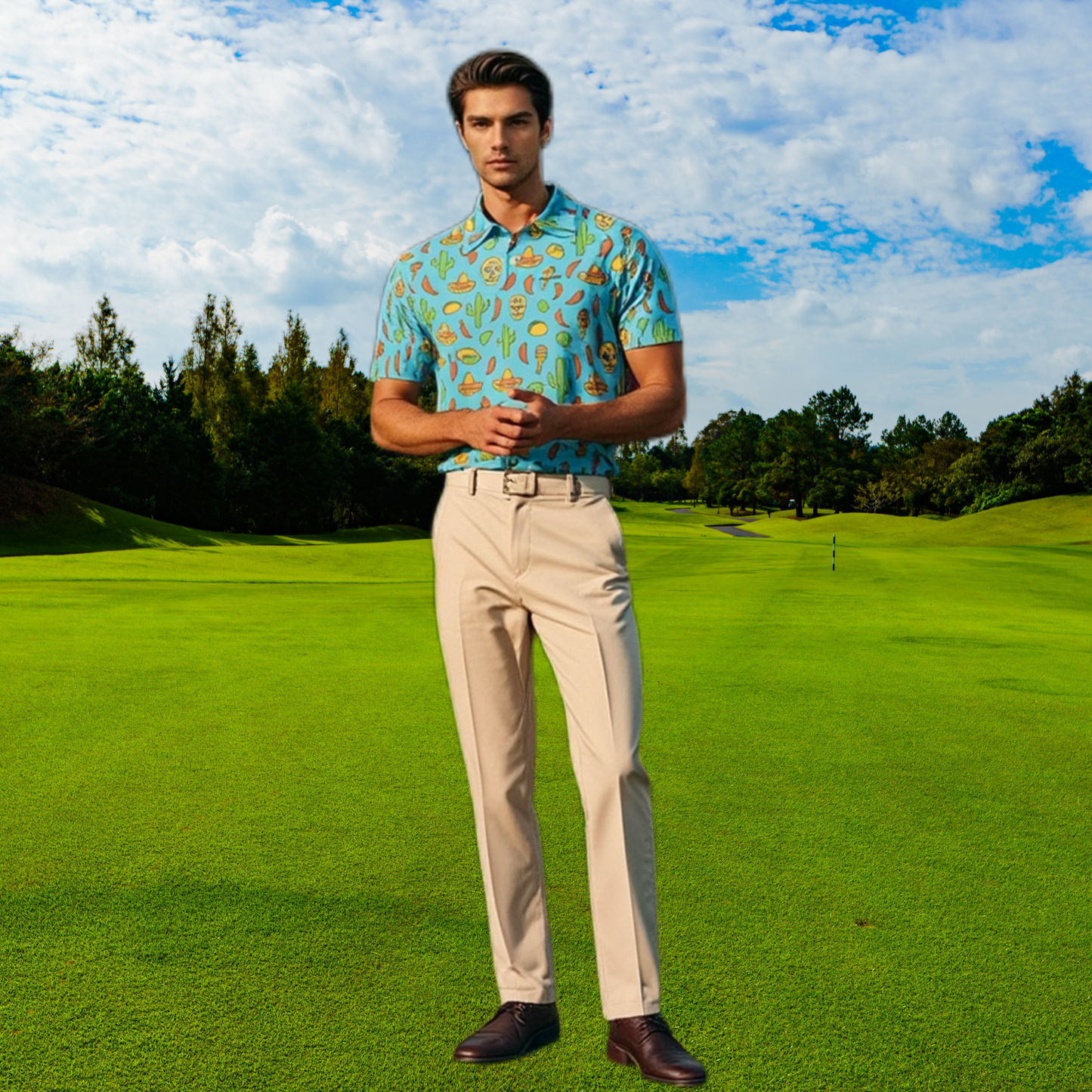 Salsa Swing Men’s Golf Polo Shirt – Performance, Moisture-Wicking, Lightweight Golf Apparel”