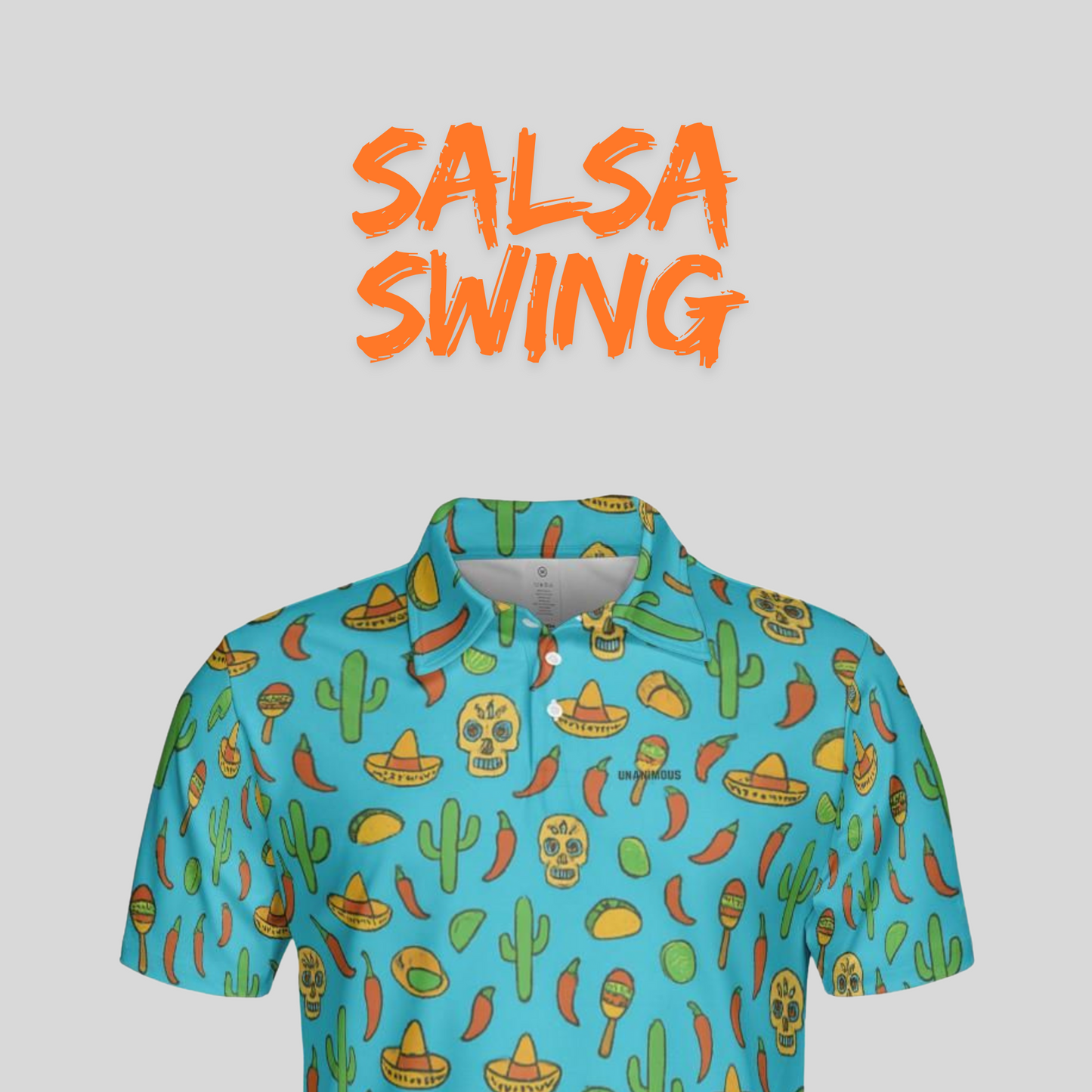 Salsa Swing Men’s Golf Polo Shirt – Performance, Moisture-Wicking, Lightweight Golf Apparel”