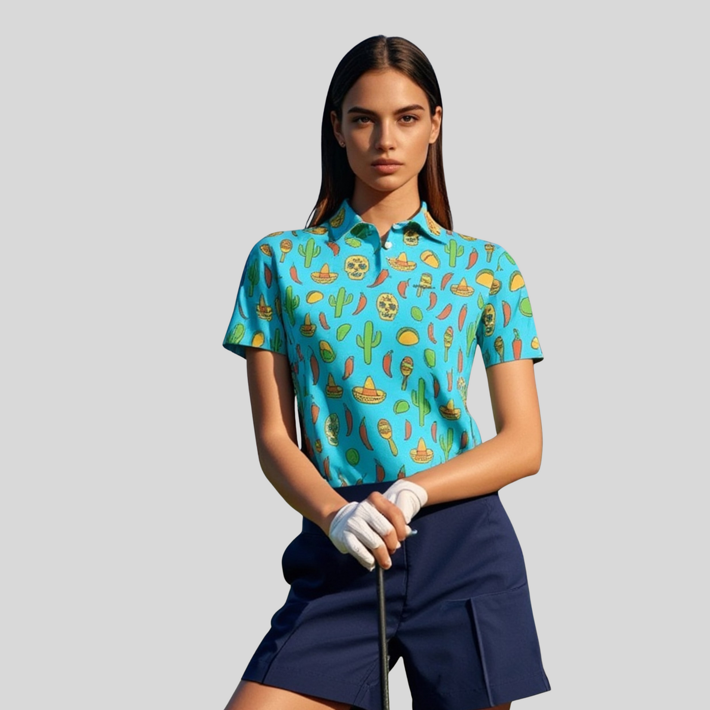 Salsa Swing Women’s Golf Polo Shirt – Lightweight, Moisture-Wicking, Performance Golf Apparel