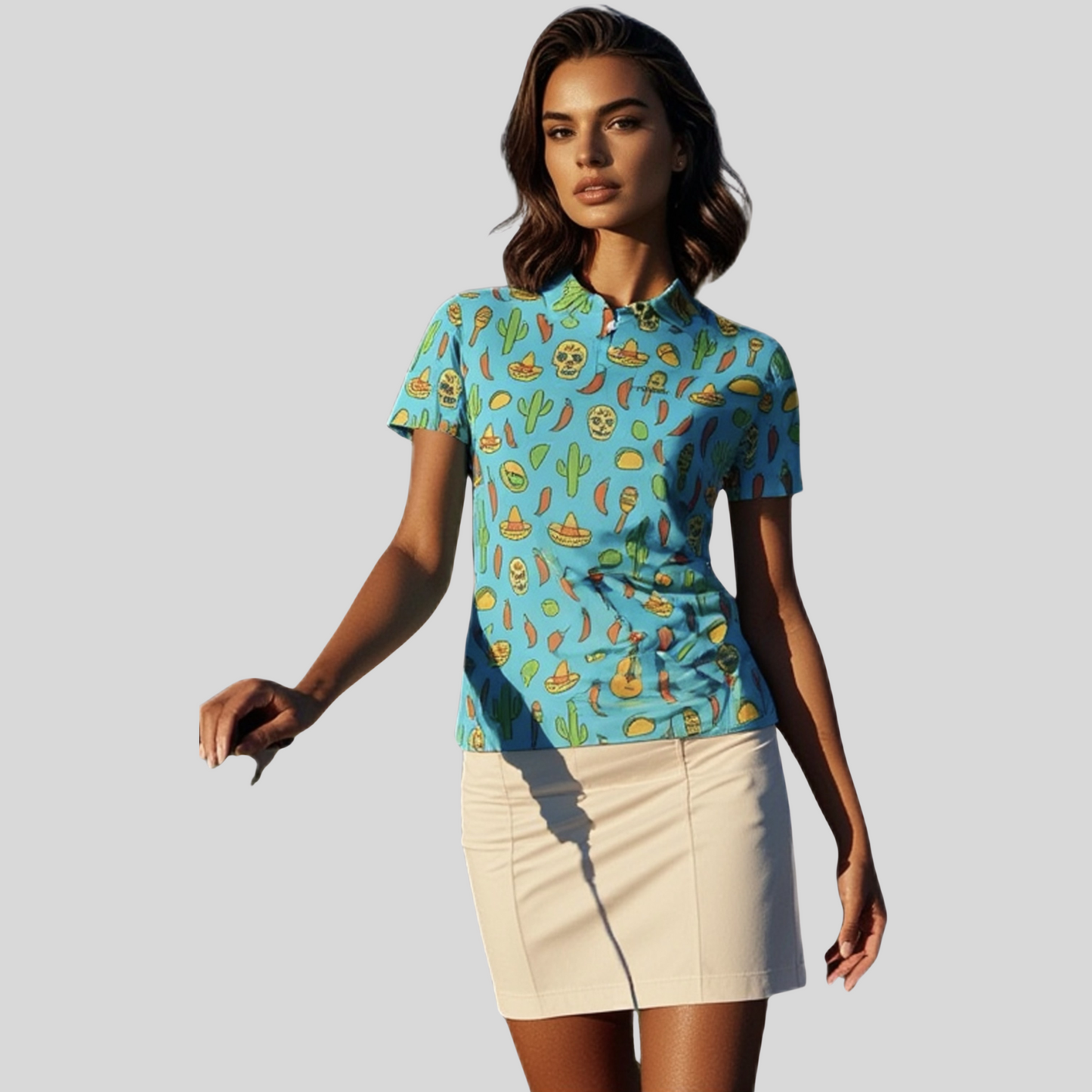 Salsa Swing Women’s Golf Polo Shirt – Lightweight, Moisture-Wicking, Performance Golf Apparel