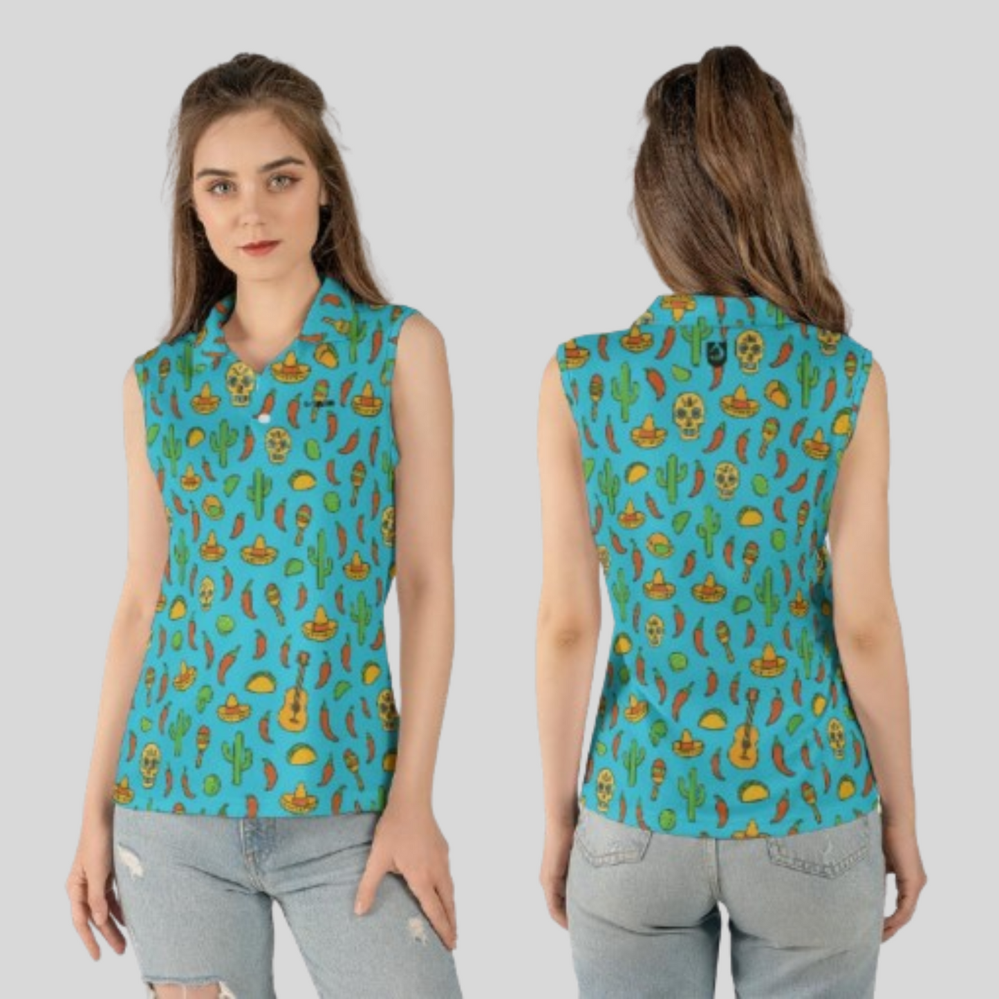 Salsa Swing Sleeveless Women’s Golf Polo – Lightweight, Moisture-Wicking, Performance Golf Apparel
