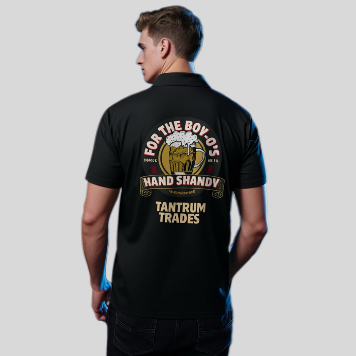 Hand Shandy Golf Polo – Collab with Tantrum Trades & Apex Mechanical | Unanimous Golf