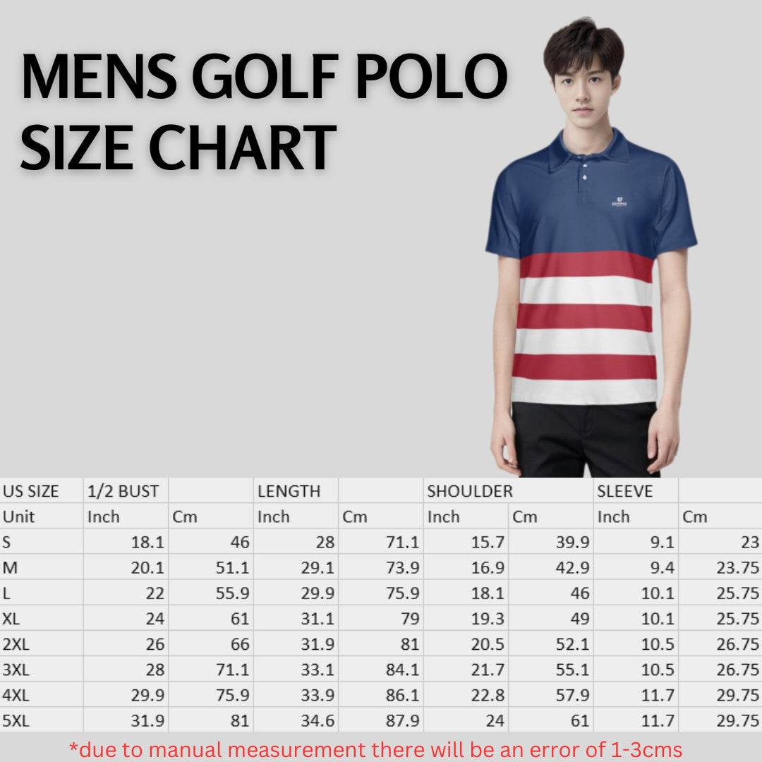 The Red White and Blue Golf polo