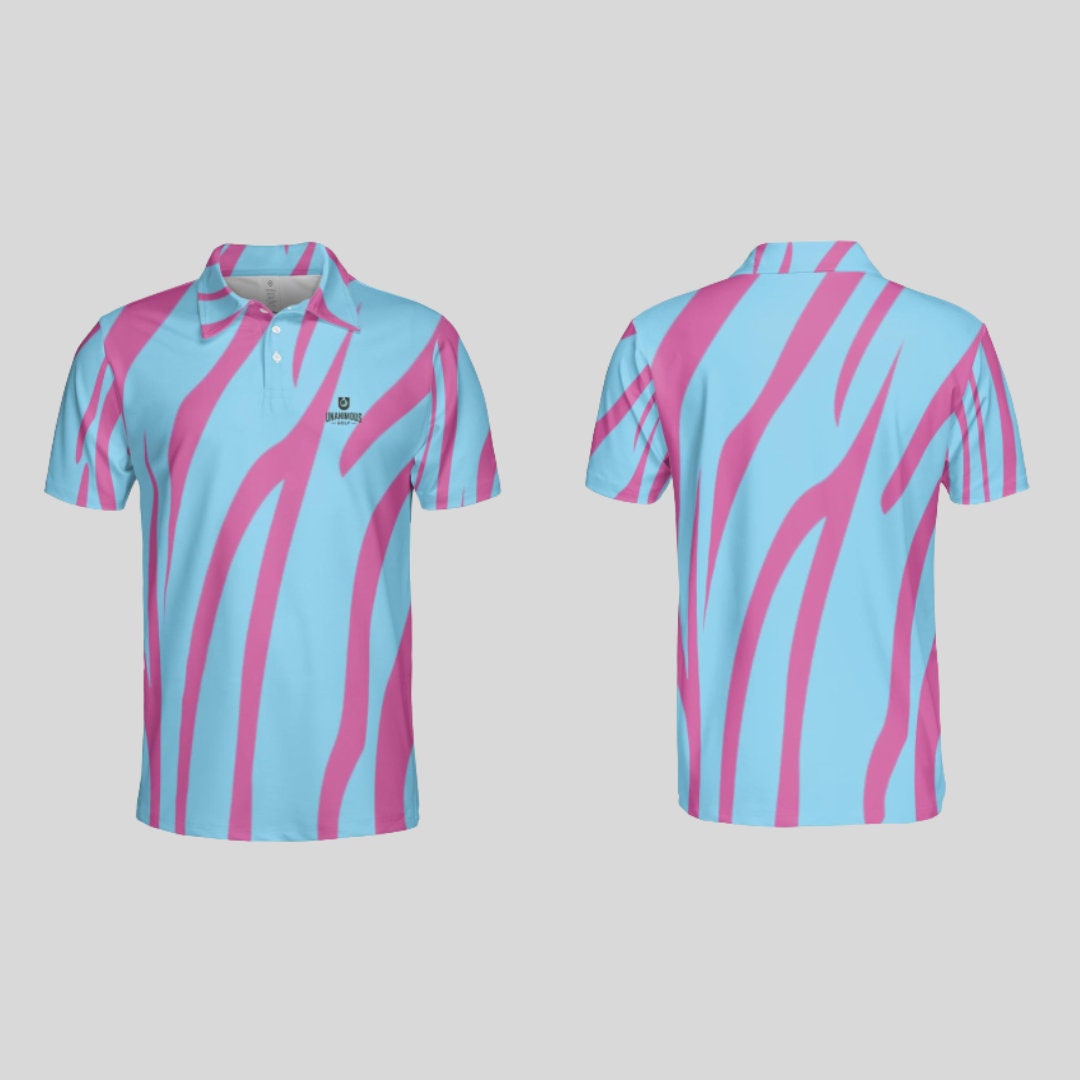 Tiger strip men's golf polo shirt