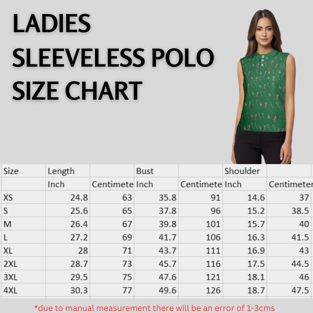 Dabbing Santa Christmas Sleeveless Golf polo Shirt for Women