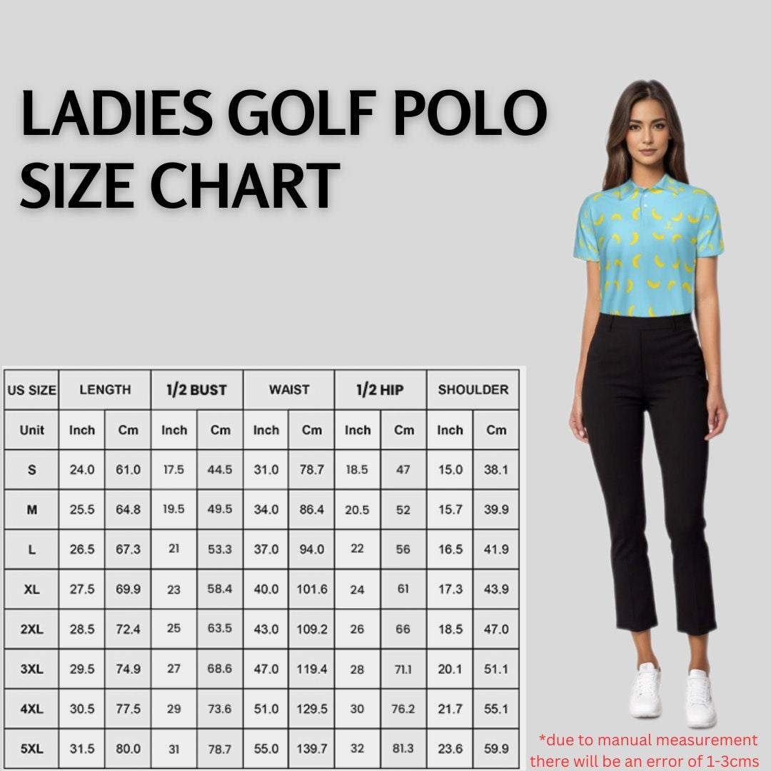 Going bananas sleeveless golf polo shirt for women