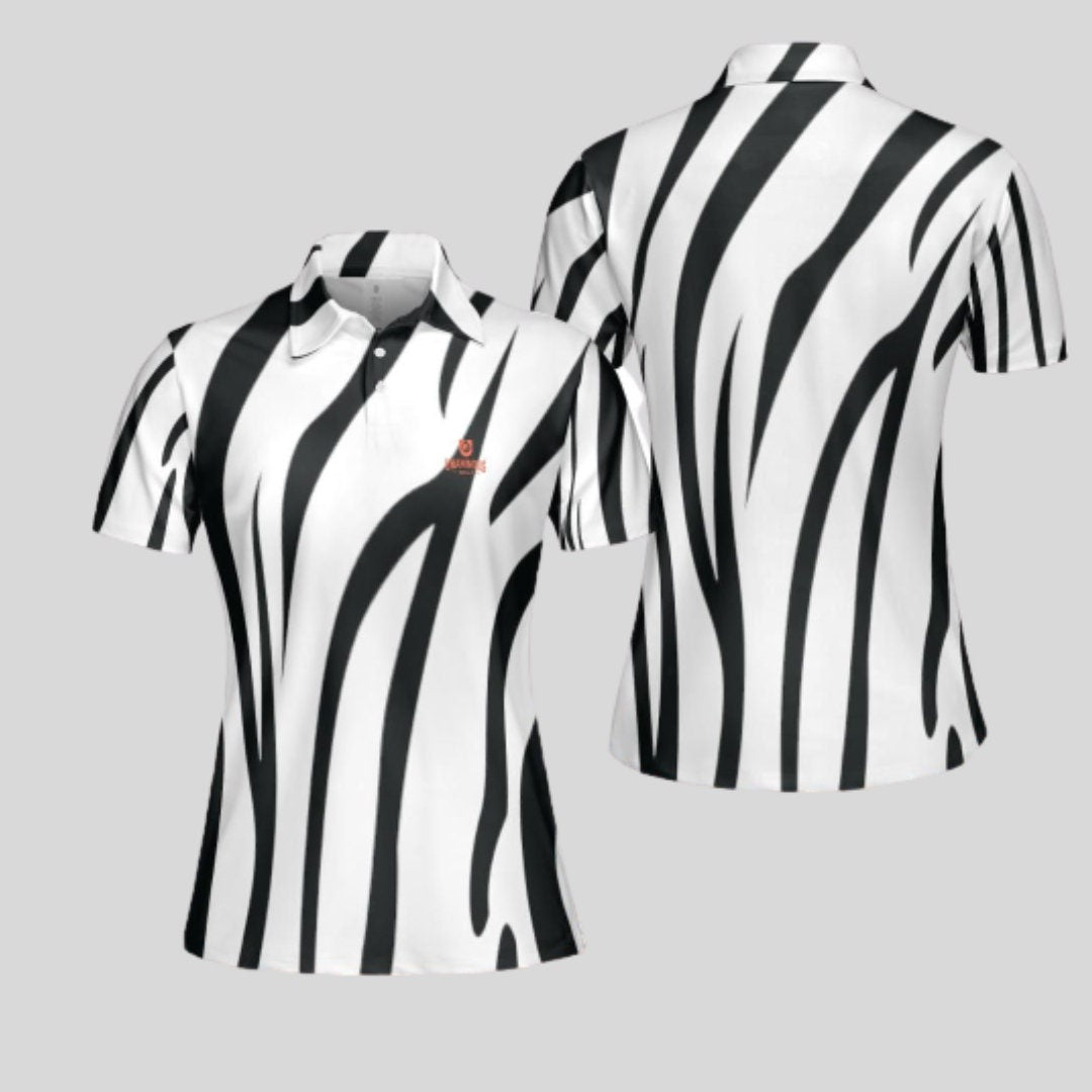 Tiger strip women's golf polo shirt