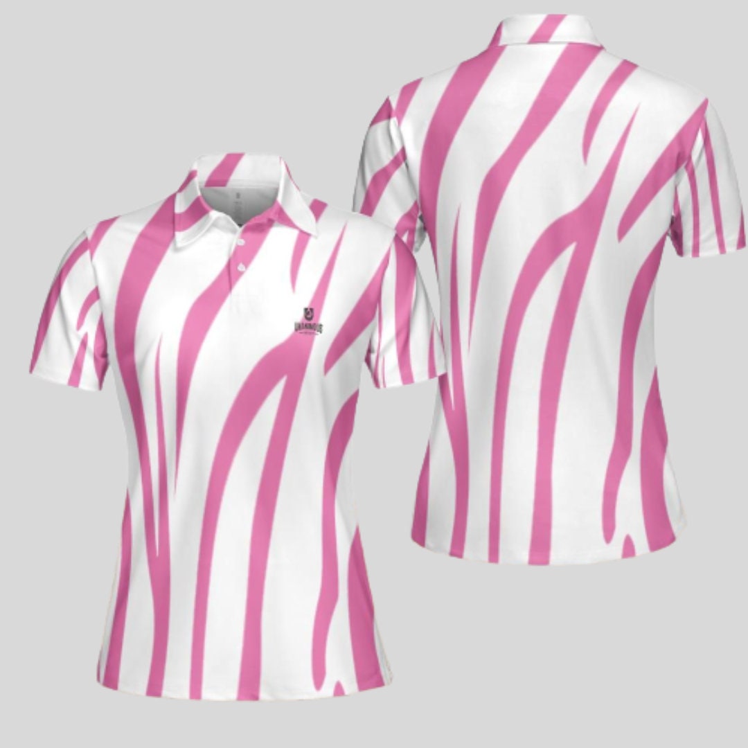 Tiger strip women's golf polo shirt