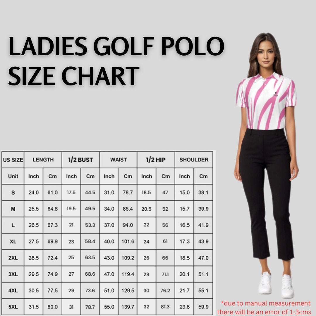 Tiger strip women's golf polo shirt