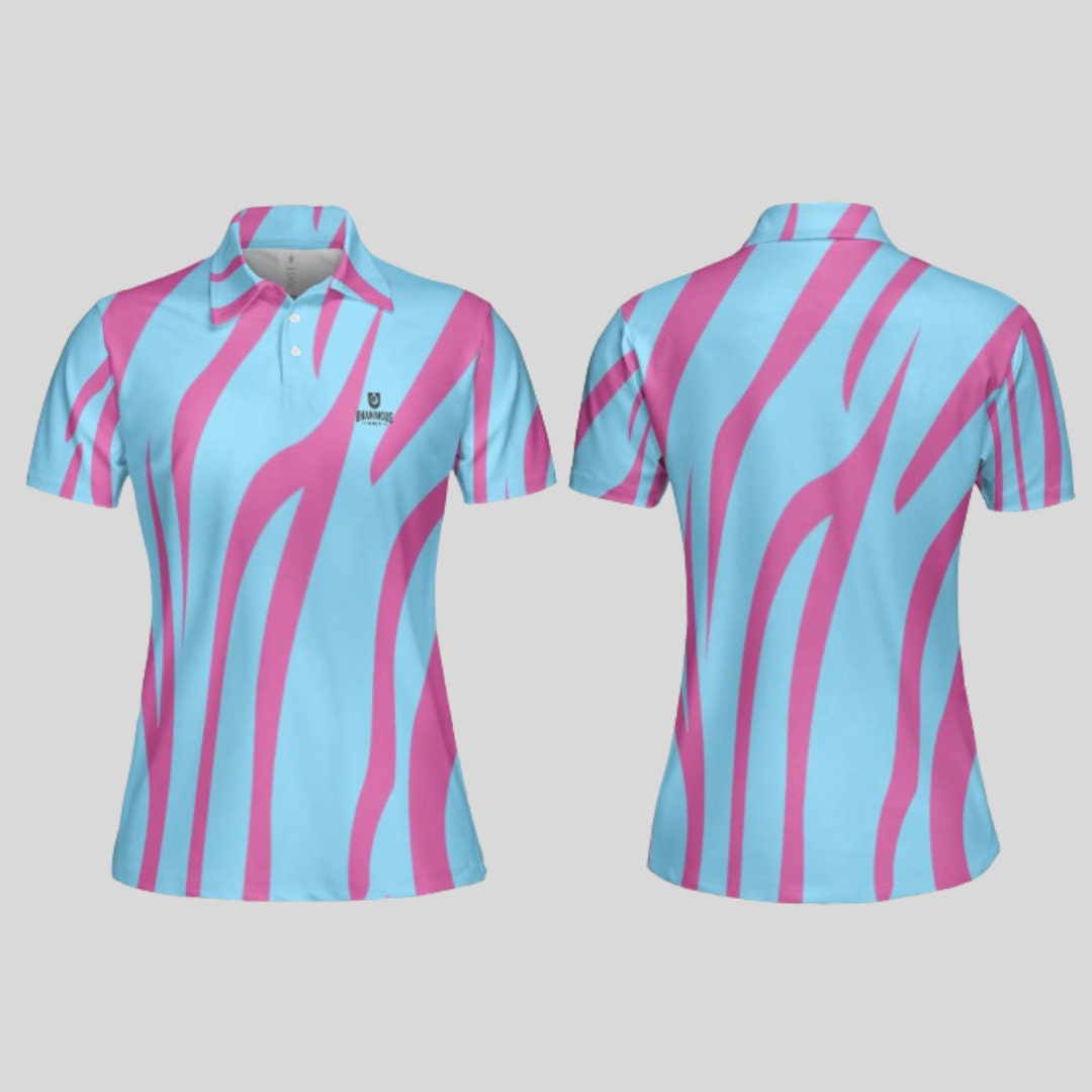 Tiger strip women's golf polo shirt