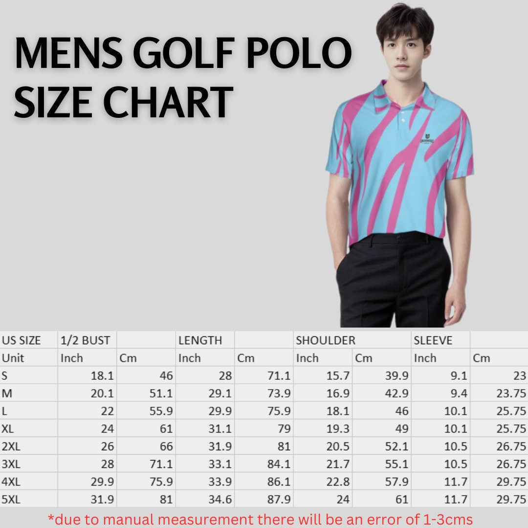 Tiger strip men's golf polo shirt
