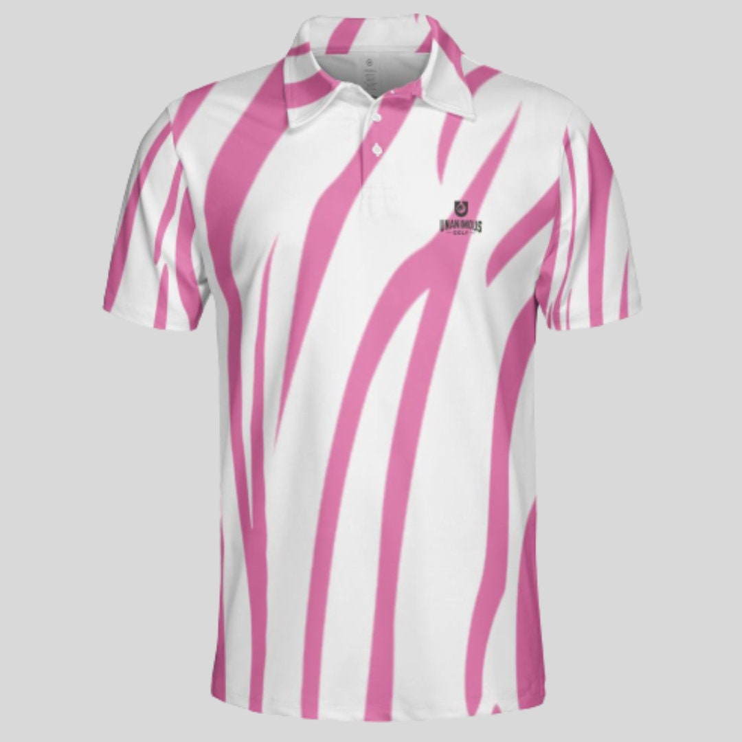 Tiger strip men's golf polo shirt