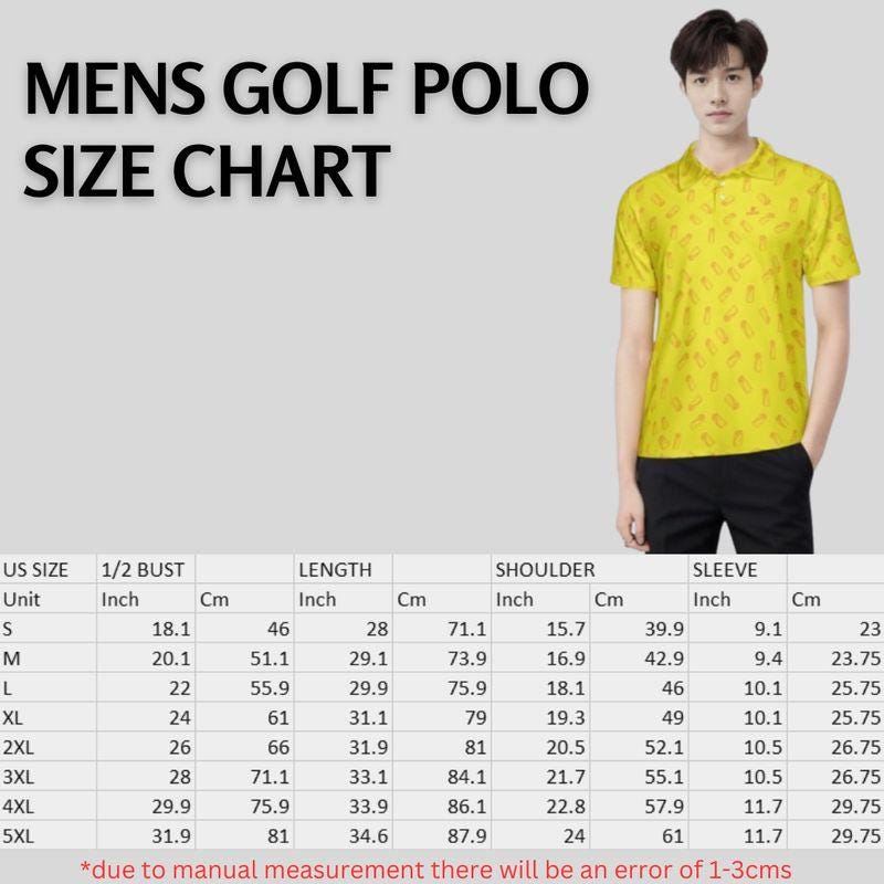 Size guides for polo shirts