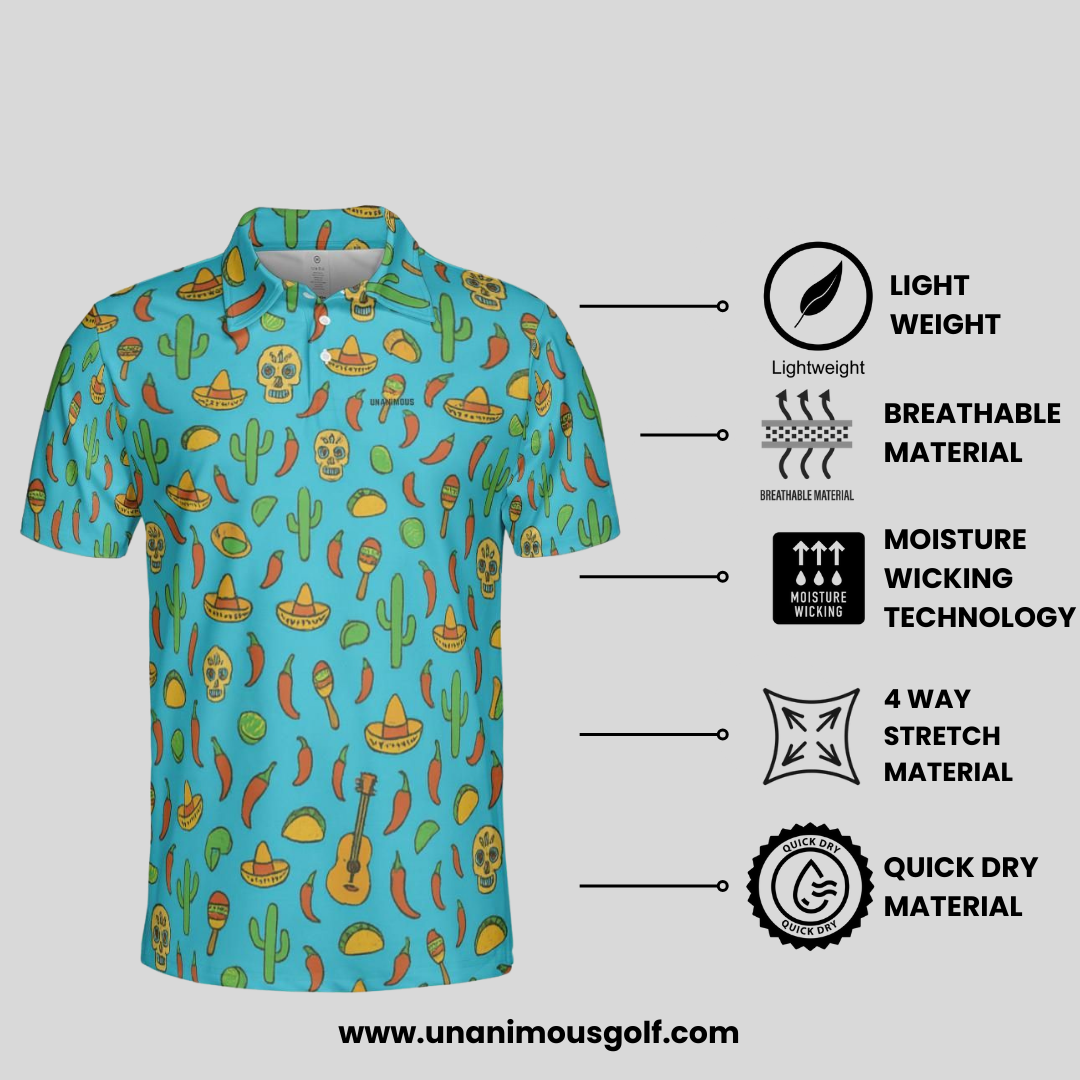 Salsa Swing Men’s Golf Polo Shirt – Performance, Moisture-Wicking, Lightweight Golf Apparel”