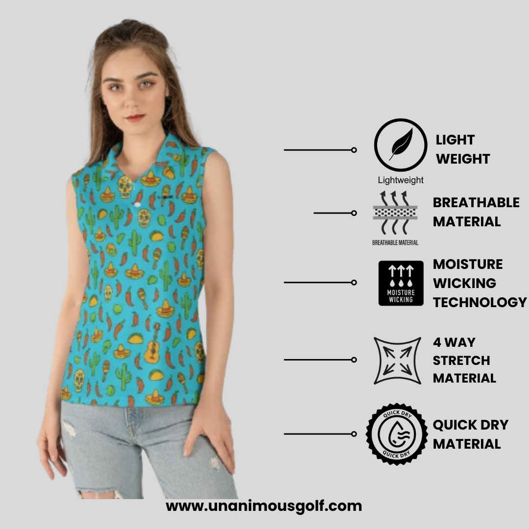 Salsa Swing Sleeveless Women’s Golf Polo – Lightweight, Moisture-Wicking, Performance Golf Apparel