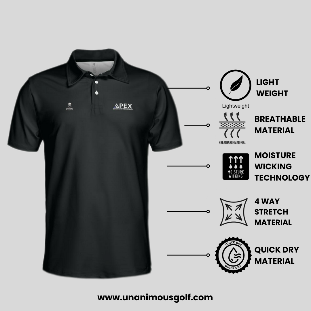 Hand Shandy Golf Polo – Collab with Tantrum Trades & Apex Mechanical | Unanimous Golf