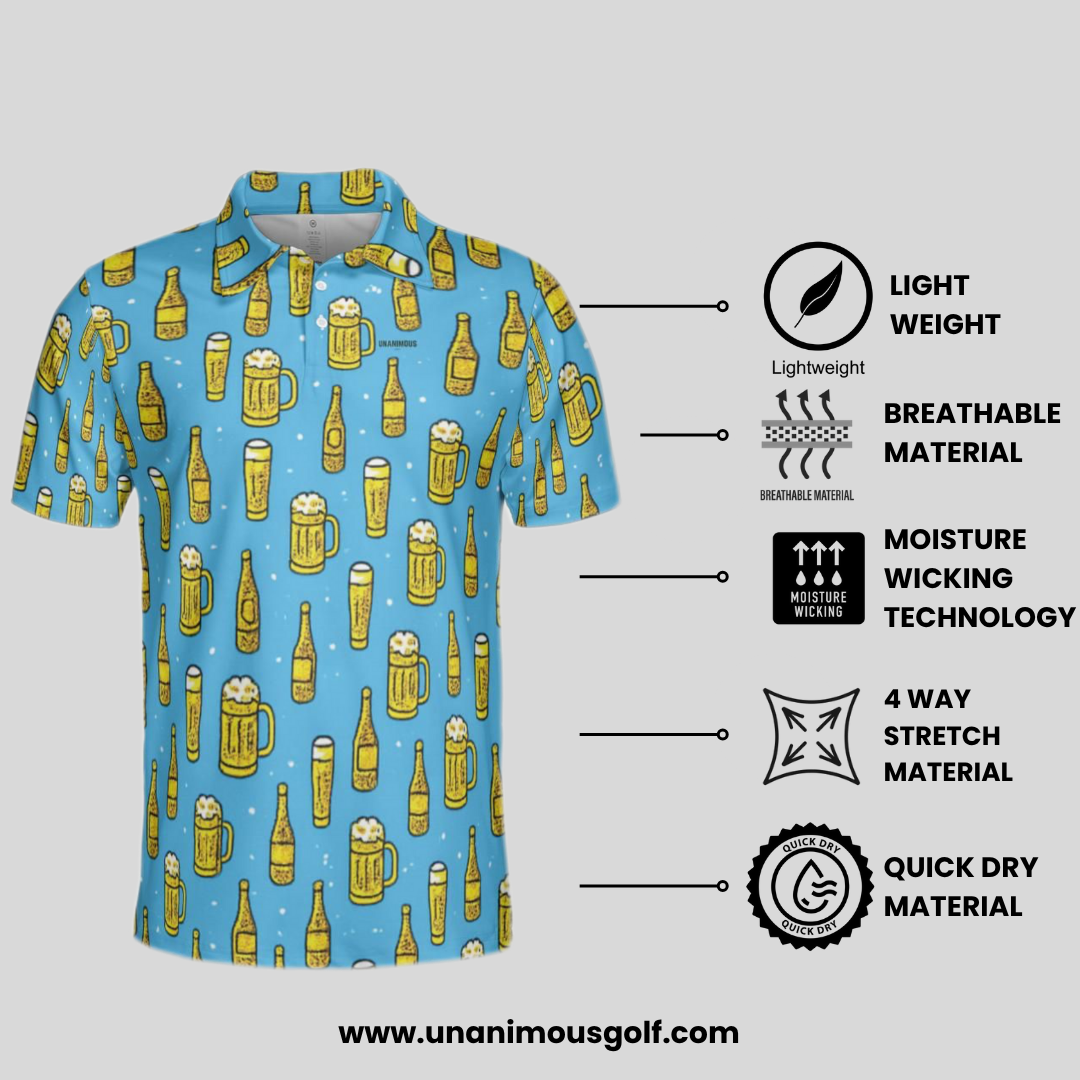Brewmaster Golf Polo for Men | Premium Beer-Themed Performance Shirt