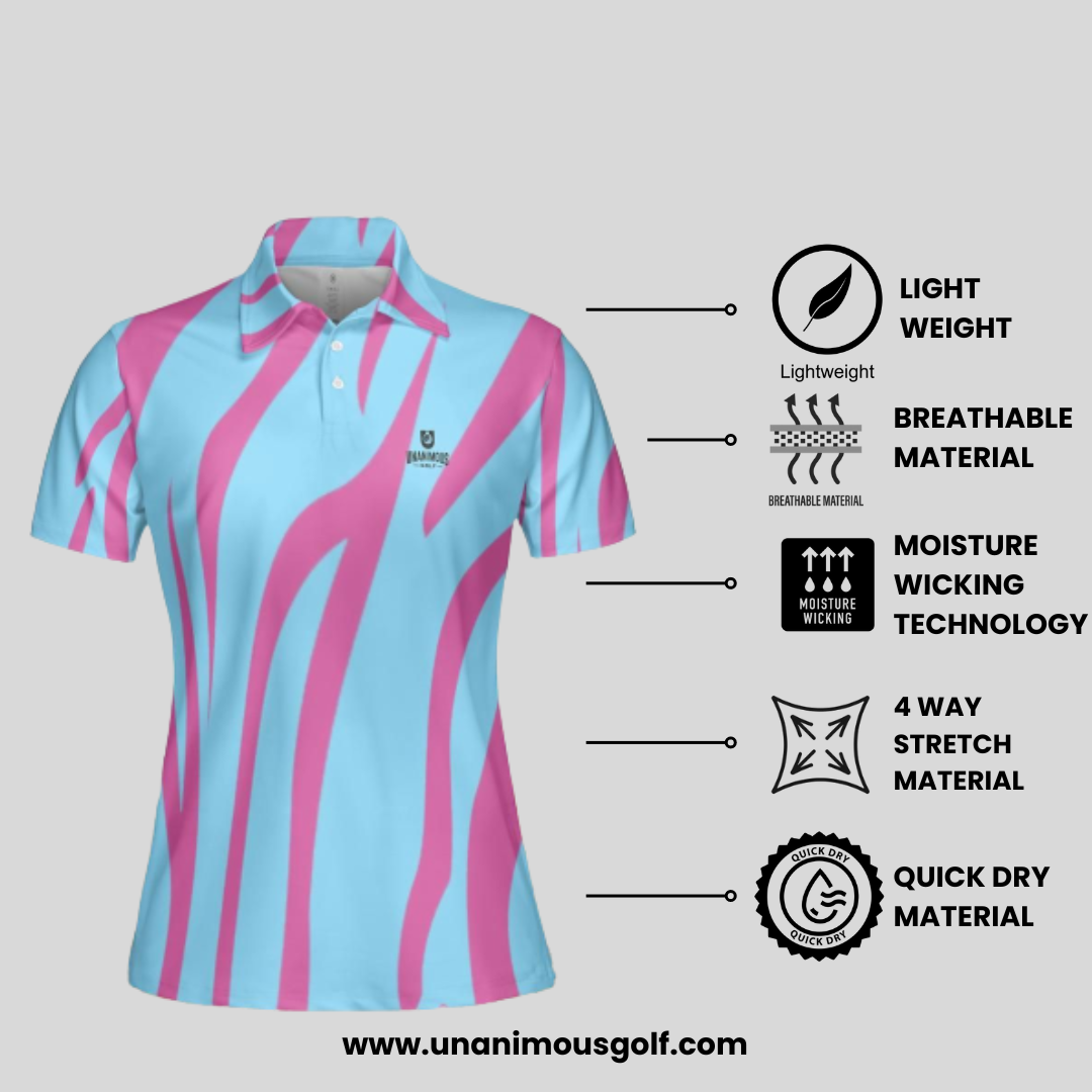 Tiger strip women's golf polo shirt