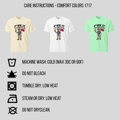 Unanimous Golf F*#k It I'm Going Golfing skeleton golfer t-shirt on Comfort Colors 1717 tee