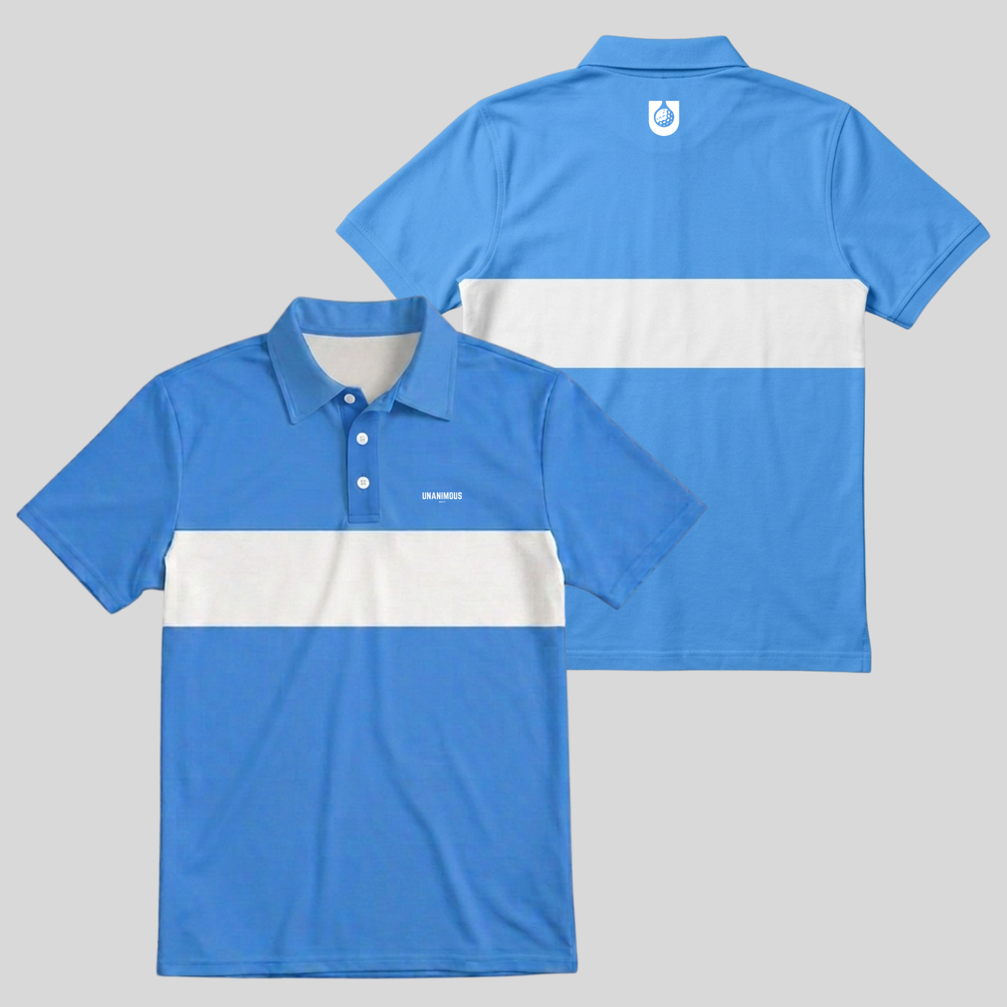 Chest Stripe Golf Polo – Lightweight Performance Fit, 6 Colourways