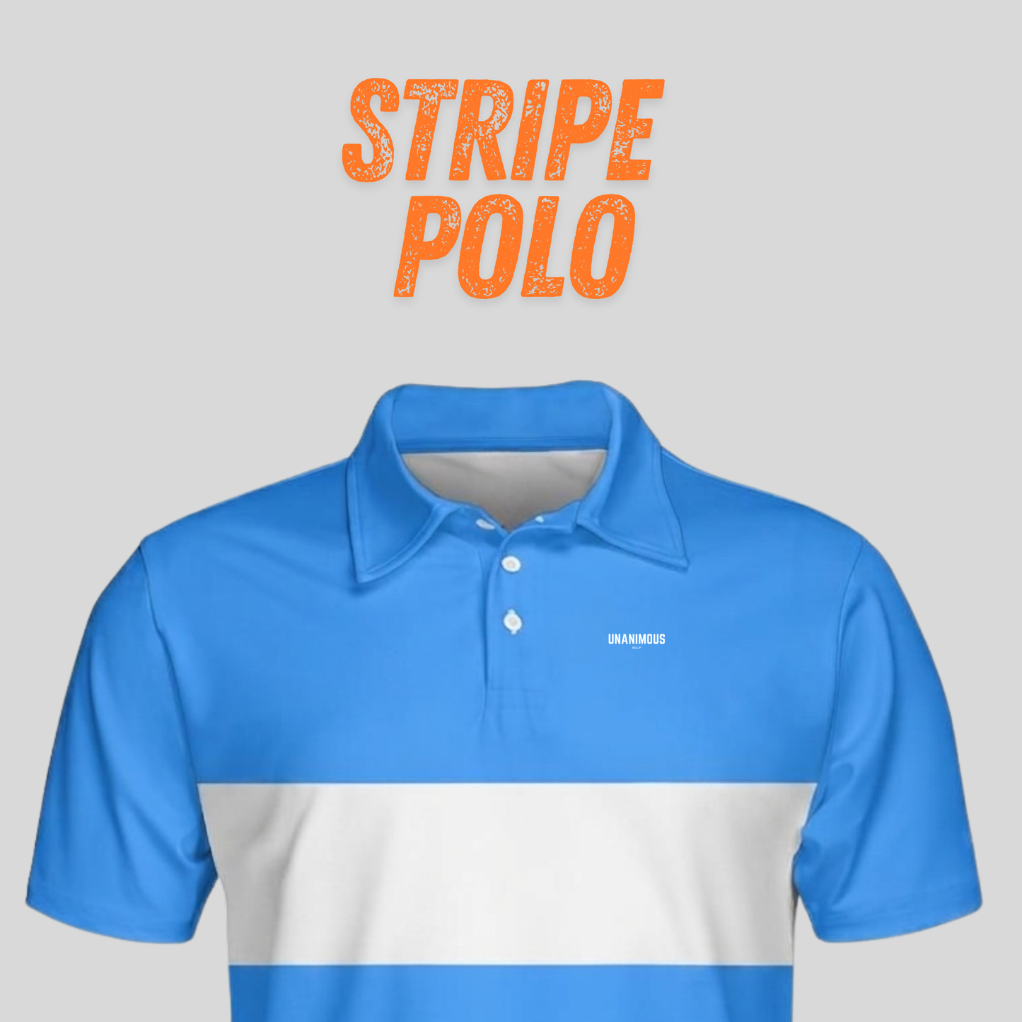 Chest Stripe Golf Polo – Lightweight Performance Fit, 6 Colourways