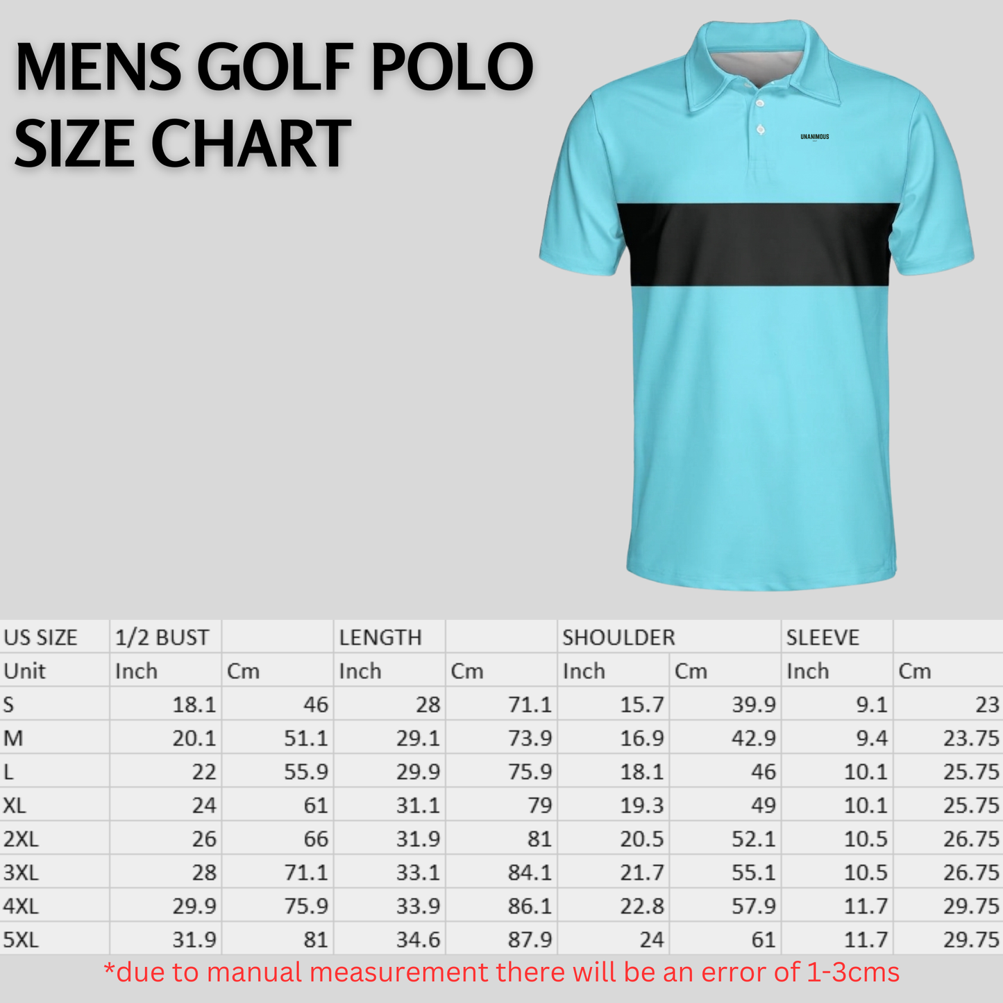 Chest Stripe Golf Polo – Lightweight Performance Fit, 6 Colourways