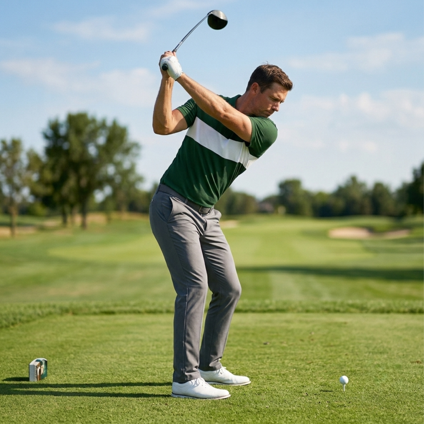 Chest Stripe Golf Polo – Lightweight Performance Fit, 6 Colourways