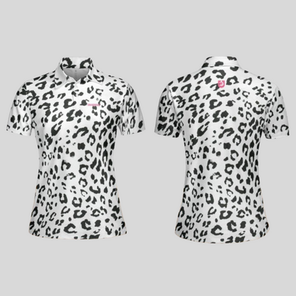 Snow Leopard Women’s Golf Polo – Stylish, Moisture-Wicking, Breathable Ladies Golf Shirt | Unanimous Golf