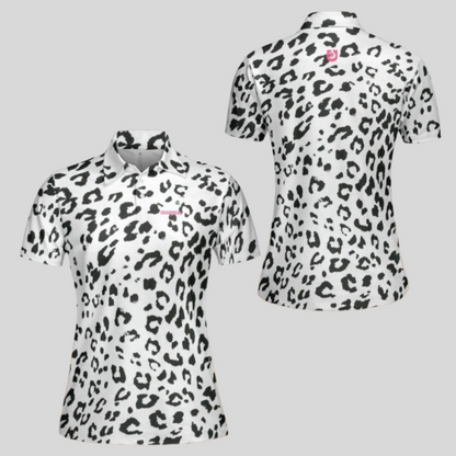 Snow Leopard Women’s Golf Polo – Stylish, Moisture-Wicking, Breathable Ladies Golf Shirt | Unanimous Golf