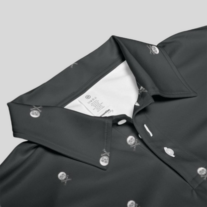 Skull Golf Polo for Men | Moisture-Wicking Performance Golf Shirt | Lightweight Breathable Polo for Golfers | Unanimous Golf Apparel