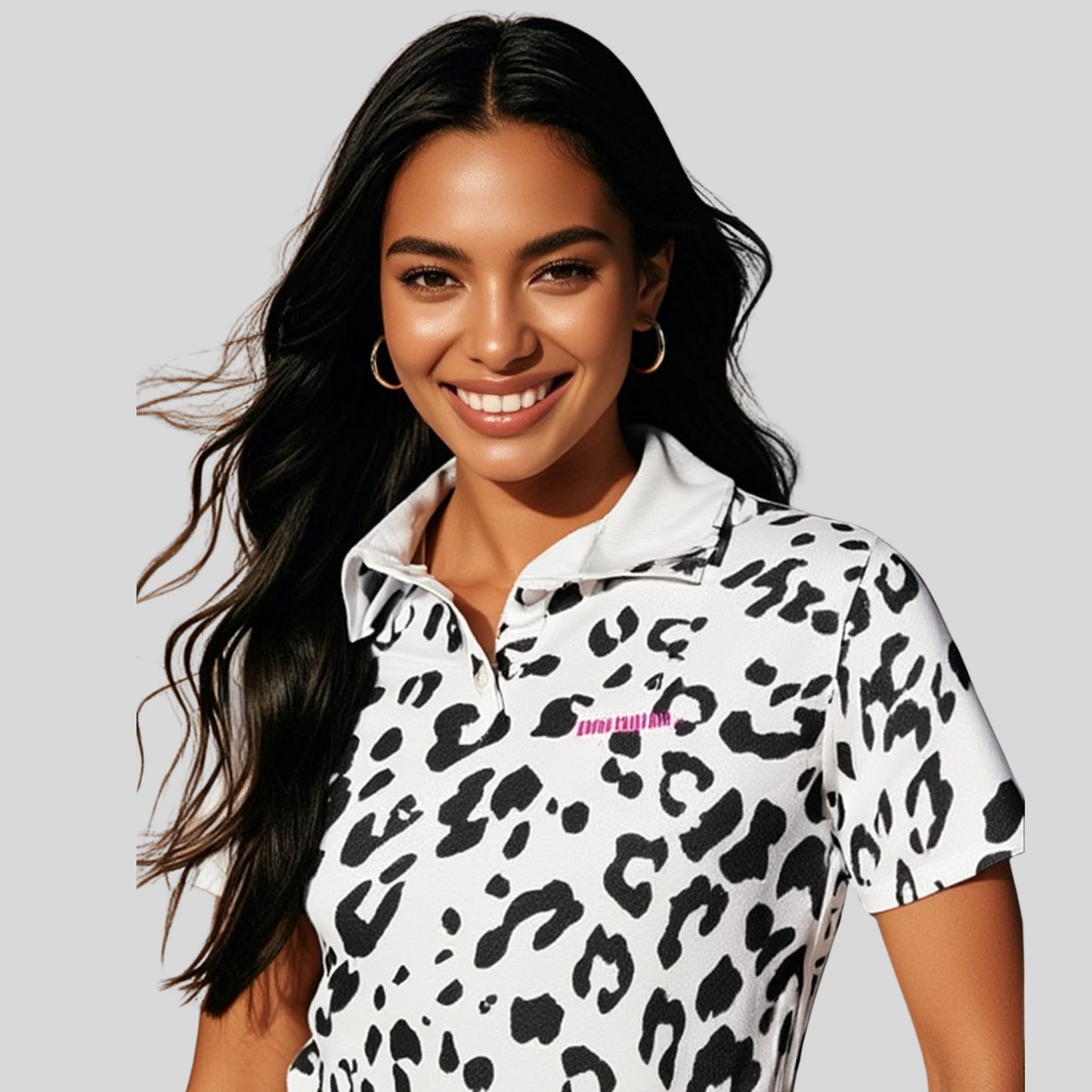 Snow Leopard Women’s Golf Polo – Stylish, Moisture-Wicking, Breathable Ladies Golf Shirt | Unanimous Golf