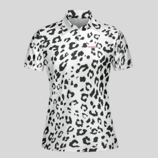 Snow Leopard Women’s Golf Polo – Stylish, Moisture-Wicking, Breathable Ladies Golf Shirt | Unanimous Golf