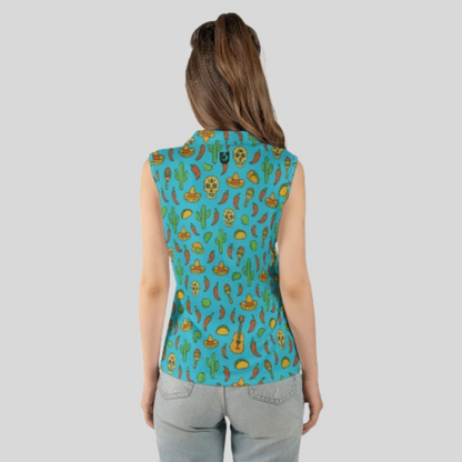 Salsa Swing Sleeveless Women’s Golf Polo – Lightweight, Moisture-Wicking, Performance Golf Apparel