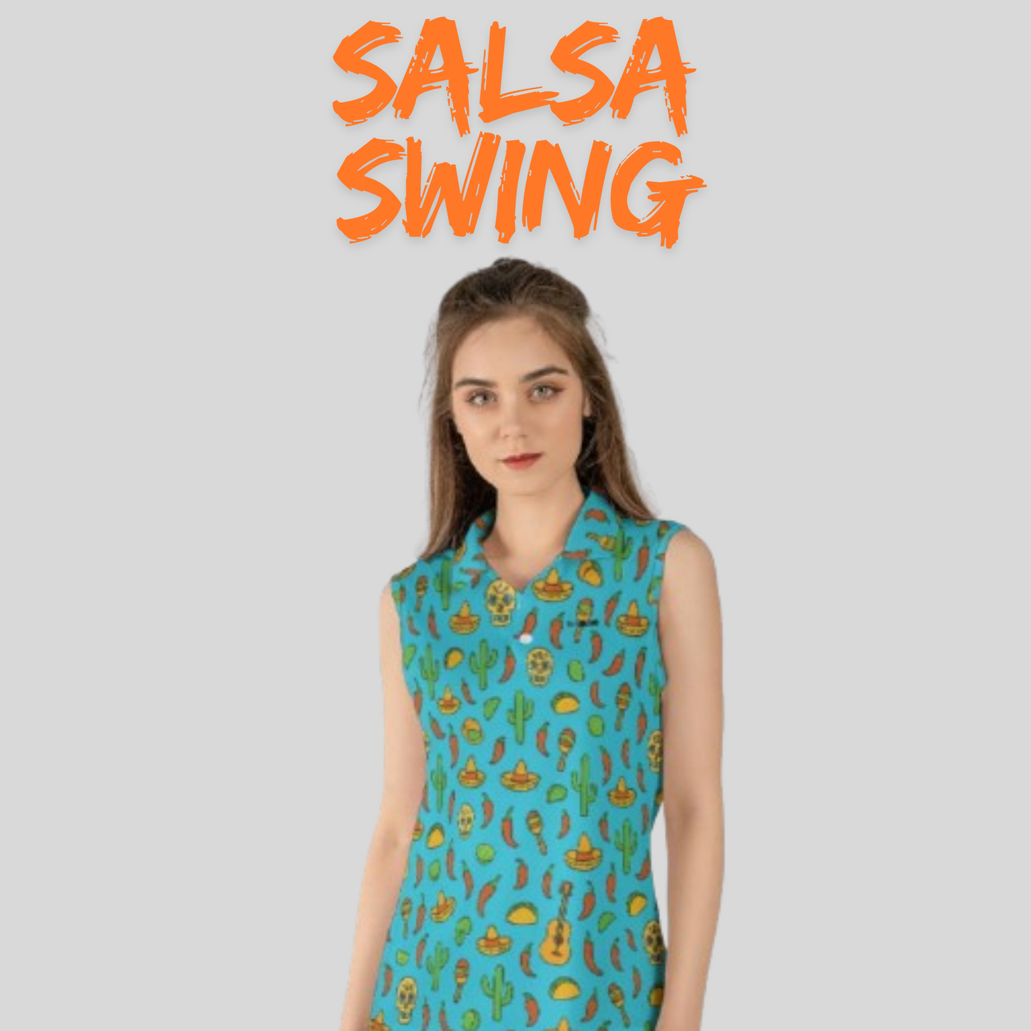 Salsa Swing Sleeveless Women’s Golf Polo – Lightweight, Moisture-Wicking, Performance Golf Apparel
