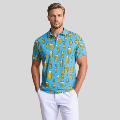 Brewmaster Golf Polo for Men | Premium Beer-Themed Performance Shirt