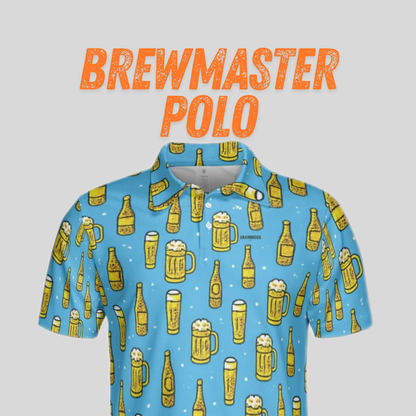 Brewmaster Golf Polo for Men | Premium Beer-Themed Performance Shirt