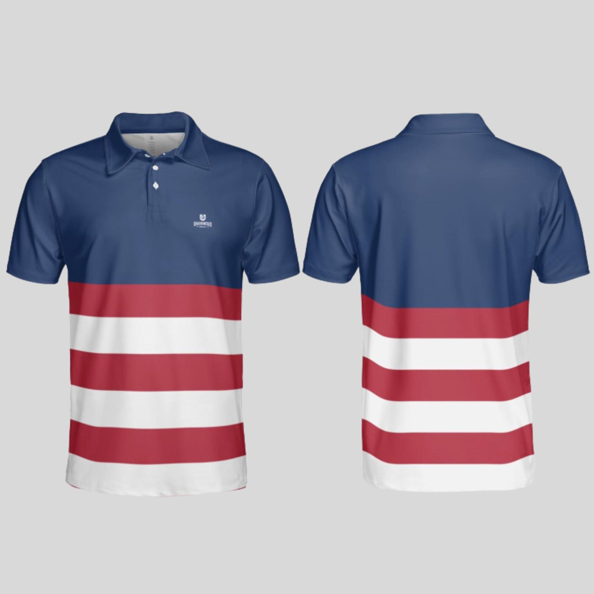 The Red White and Blue Golf polo
