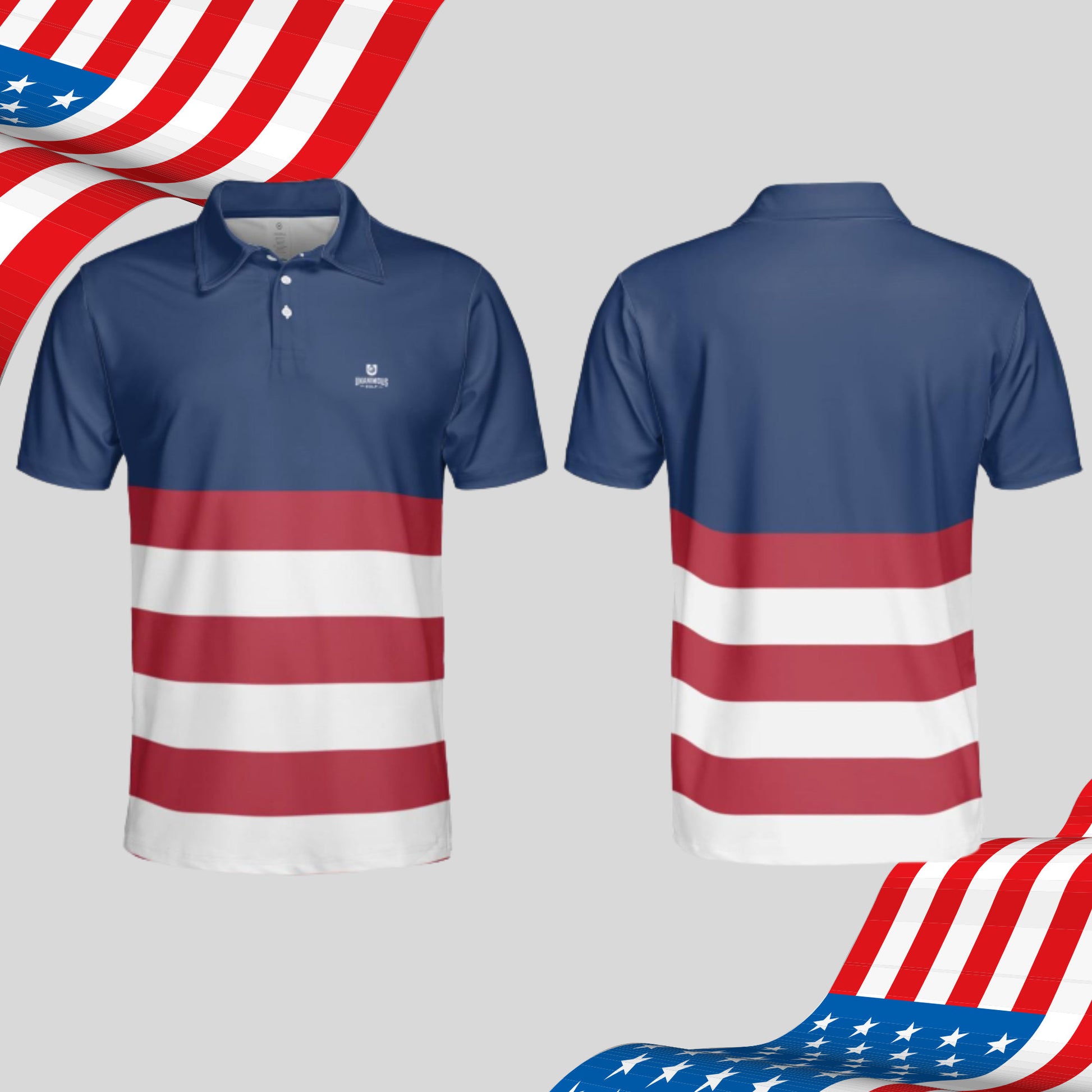 The Red White and Blue Golf polo