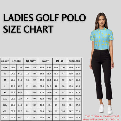 Going bananas sleeveless golf polo shirt for women
