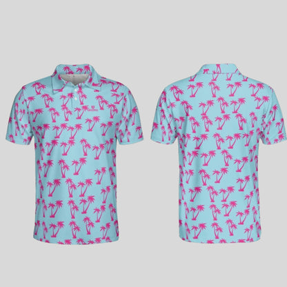 Palm Tree Golf Polo Shirt for men