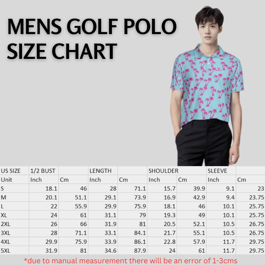 Palm Tree Golf Polo Shirt for men