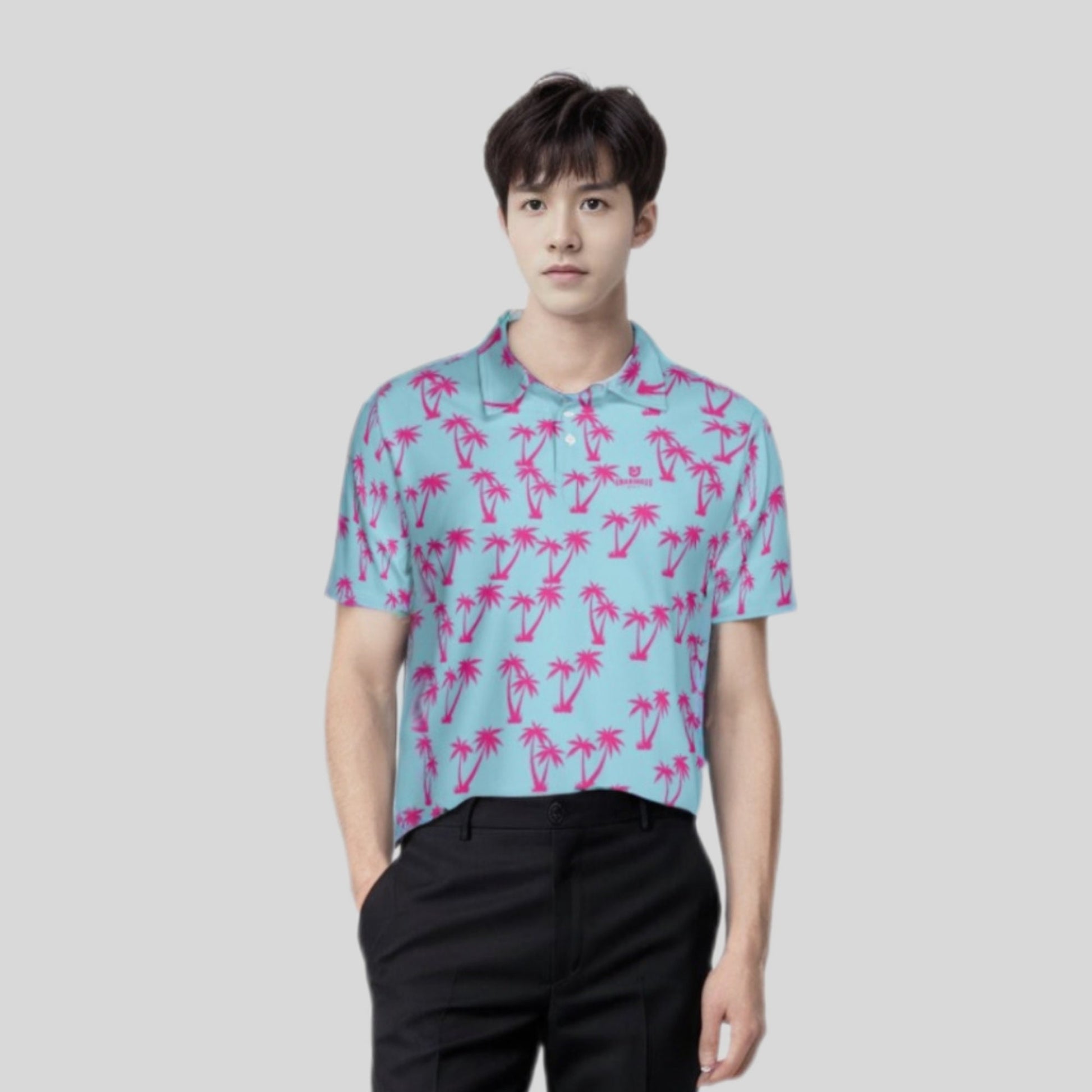 Palm Tree Golf Polo Shirt for men