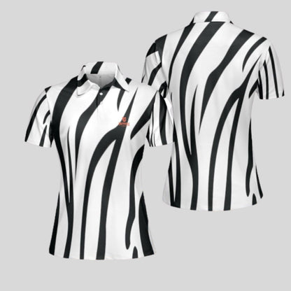 Tiger strip women's golf polo shirt