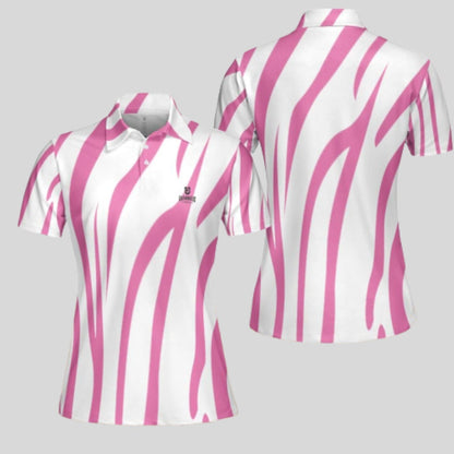 Tiger strip women's golf polo shirt