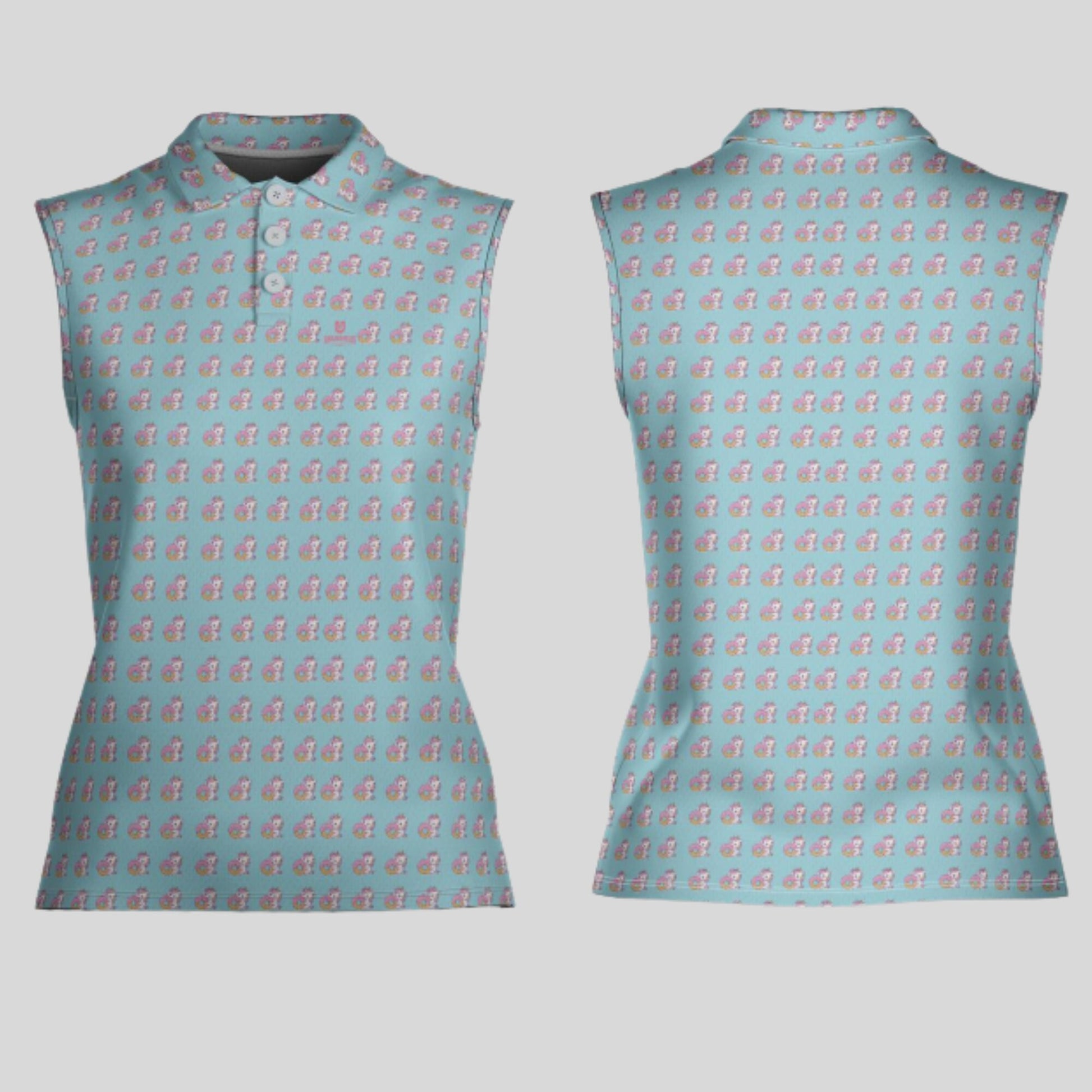 Unicorn Sleeveless Golf Shirt for Ladies