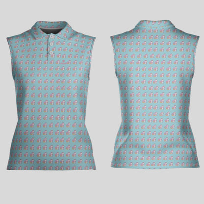 Unicorn Sleeveless Golf Shirt for Ladies