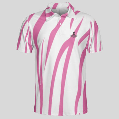 Tiger strip men's golf polo shirt